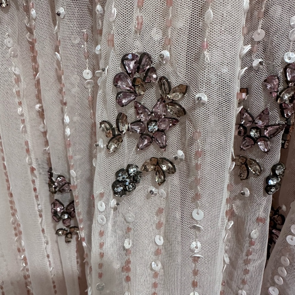 Mac Duggal Blush Embellished Pleated Maxi Gown Size 4 Style #93575 - Picture 11 of 15